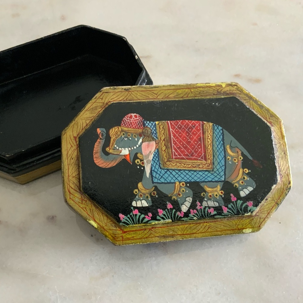 Handpainted Elephant Box